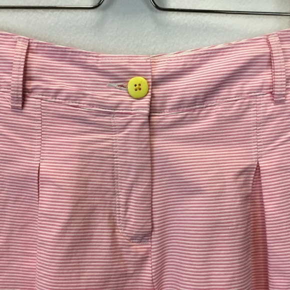 Puma Golf Pleated Striped Shorts - Picture 3 of 10